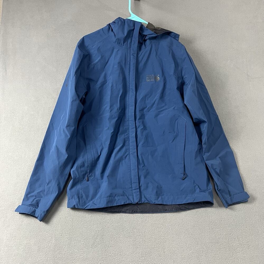 Mountain Hardwear Jacket Mens Medium Blue Gore-Tex Exposure 2 Rain Paclite